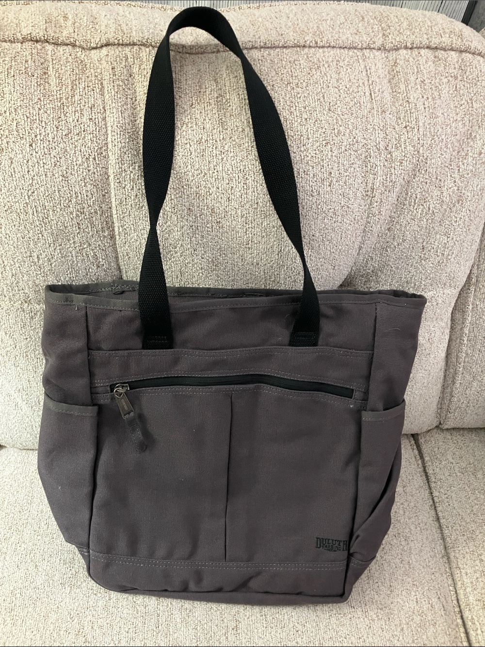 Duluth Pack Dark Gray Canvas Travel Tote Bag- NWT